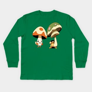 Mushroom QT's Kids Long Sleeve T-Shirt